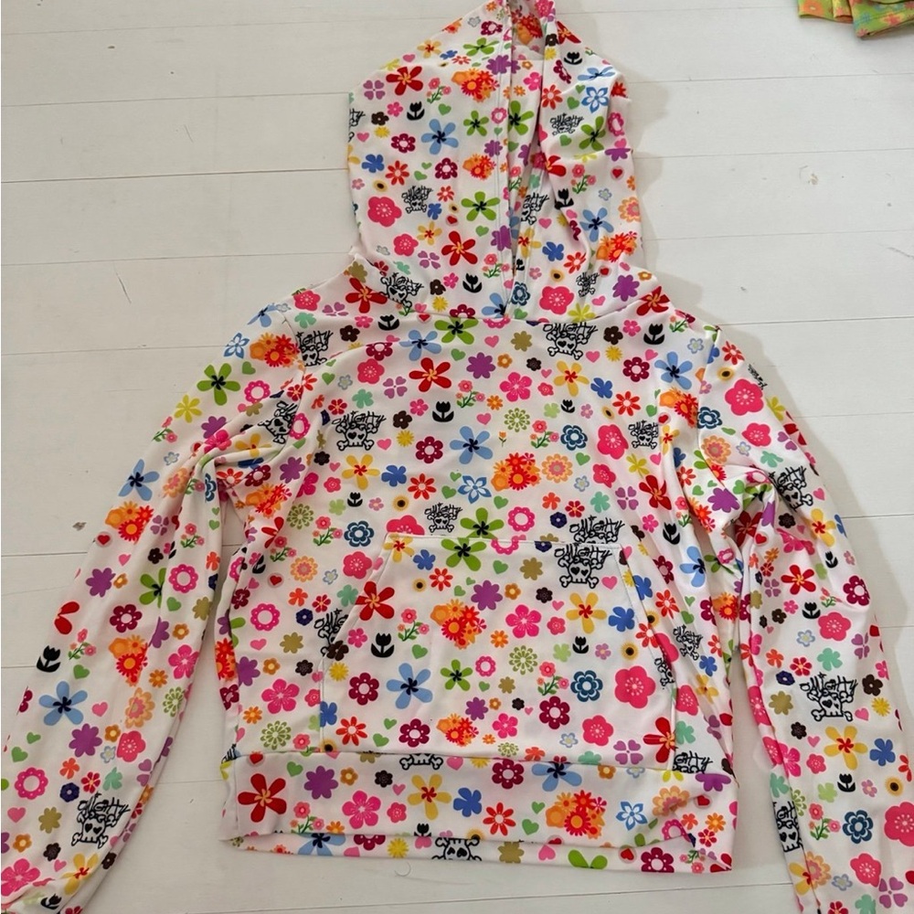 O-Mighty Multicolor Floral Hoodie And Skirt View 2